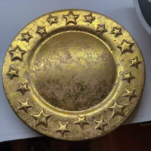 13 Inch Decorative Gold Charger Plate--Holiday Decor